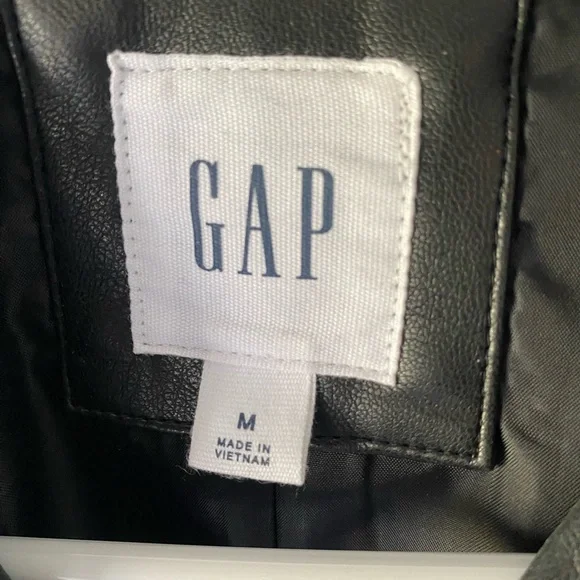 GAP Women's Classic began Leather Moto Jacket - Picture 6 of 6